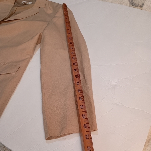 Talbot's Silk & Linen Blend Khaki Colored Pantsuit Size 12 - Picture 9 of 15